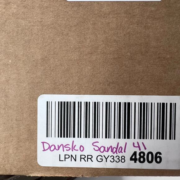 Dansko Aubree Leather Strappy Wedge Buckle Green Women 10. 5/EU41 NWD FLAW - Picture 12 of 12